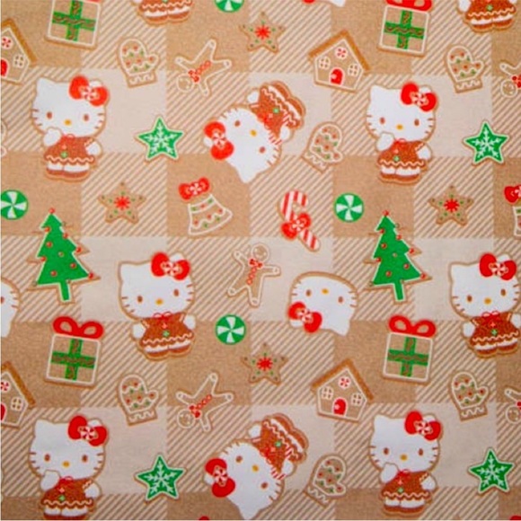 HELLO KITTY Christmas GINGERBREAD Holiday GIFT Wrapping Paper 150sq ft-3 rolls - Picture 3 of 4